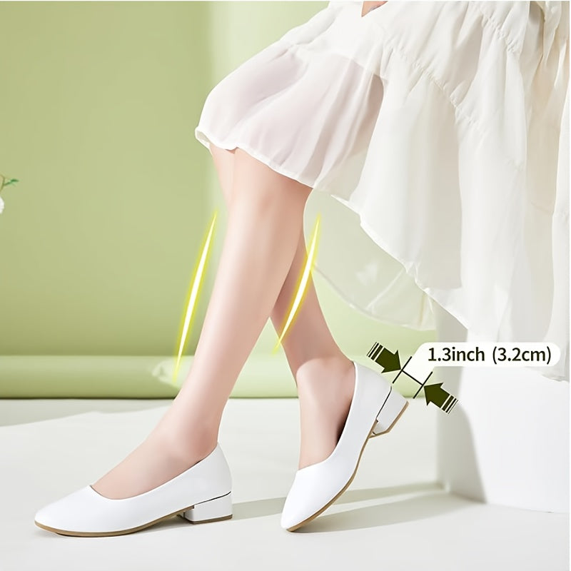 Comfortable Women's Elegant Slip On Pumps Round Toe Design