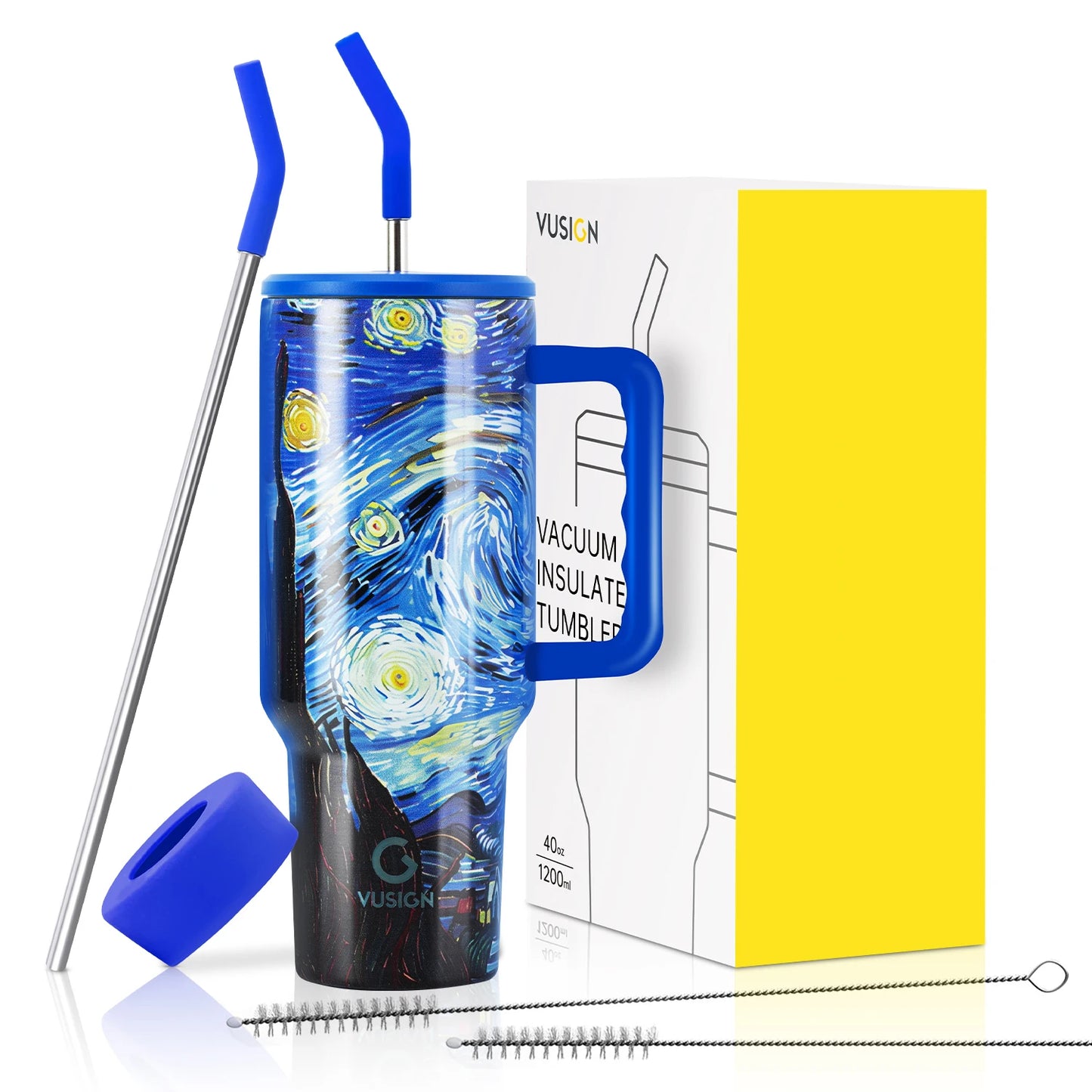 Deli Stainless Steel Tumbler with Straw