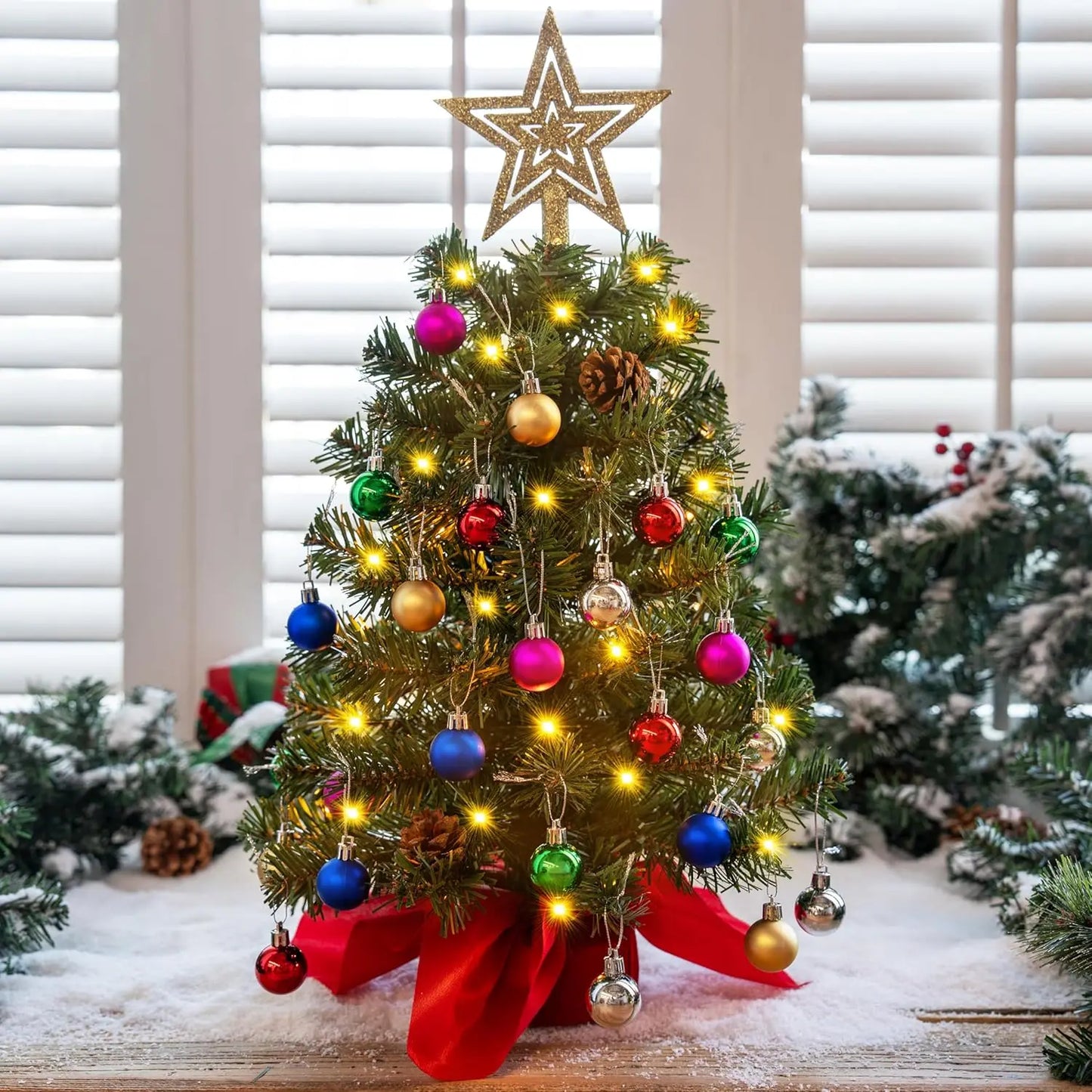 Joyfy Prelit Tabletop Christmas Tree With Warm Lights