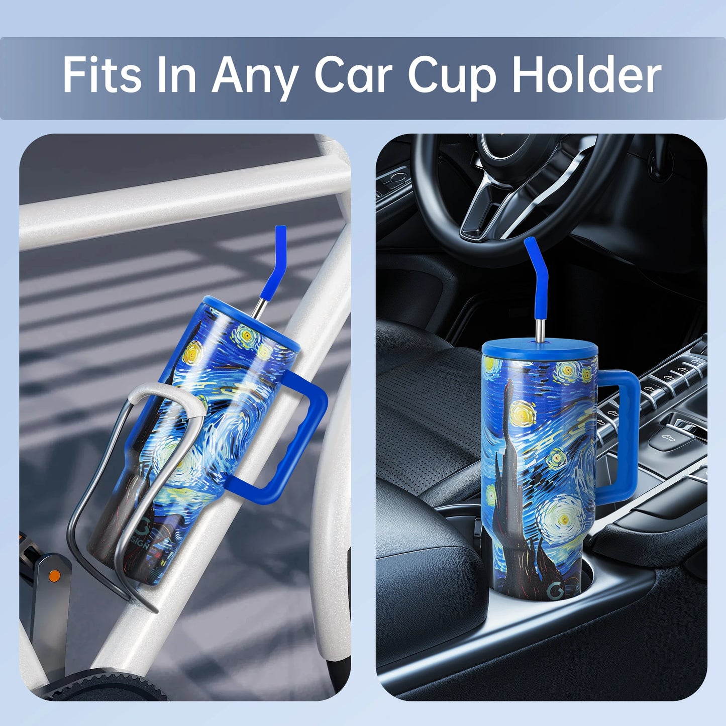 Deli Stainless Steel Tumbler with Straw