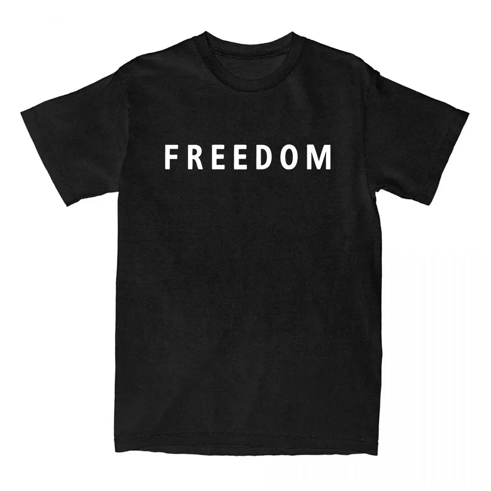 Freedom T Shirt Charlie Kirk Freedom Merch Unisex Casual Short Sleeve Crew Neck Letter Print Graphic Tee