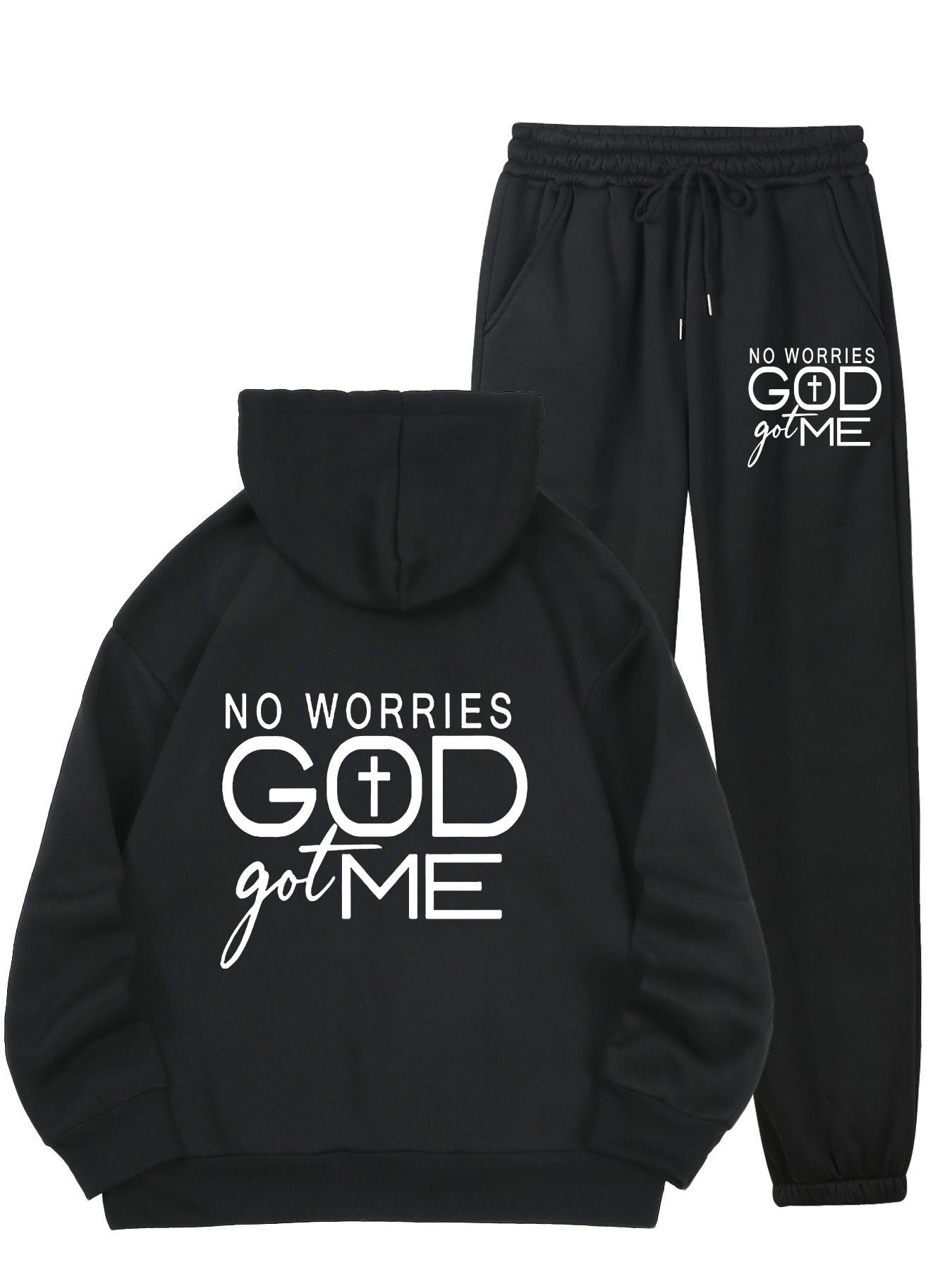 In His Divine Power No Worries God Got Me Hoodie Set