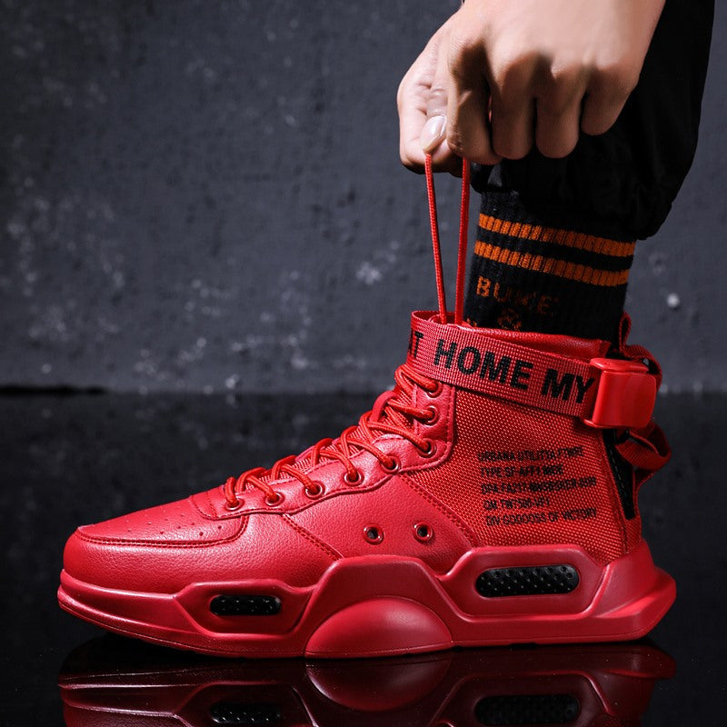 Fashionable High Top Men's Basketball Shoes Sports Leisure Walking Shoes