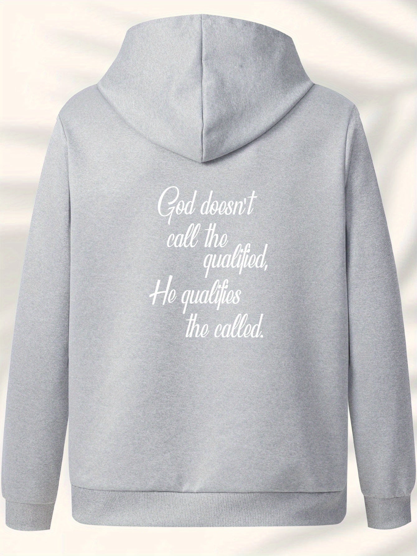 Casual Hooded Jacket Men's Inspirational Back Print