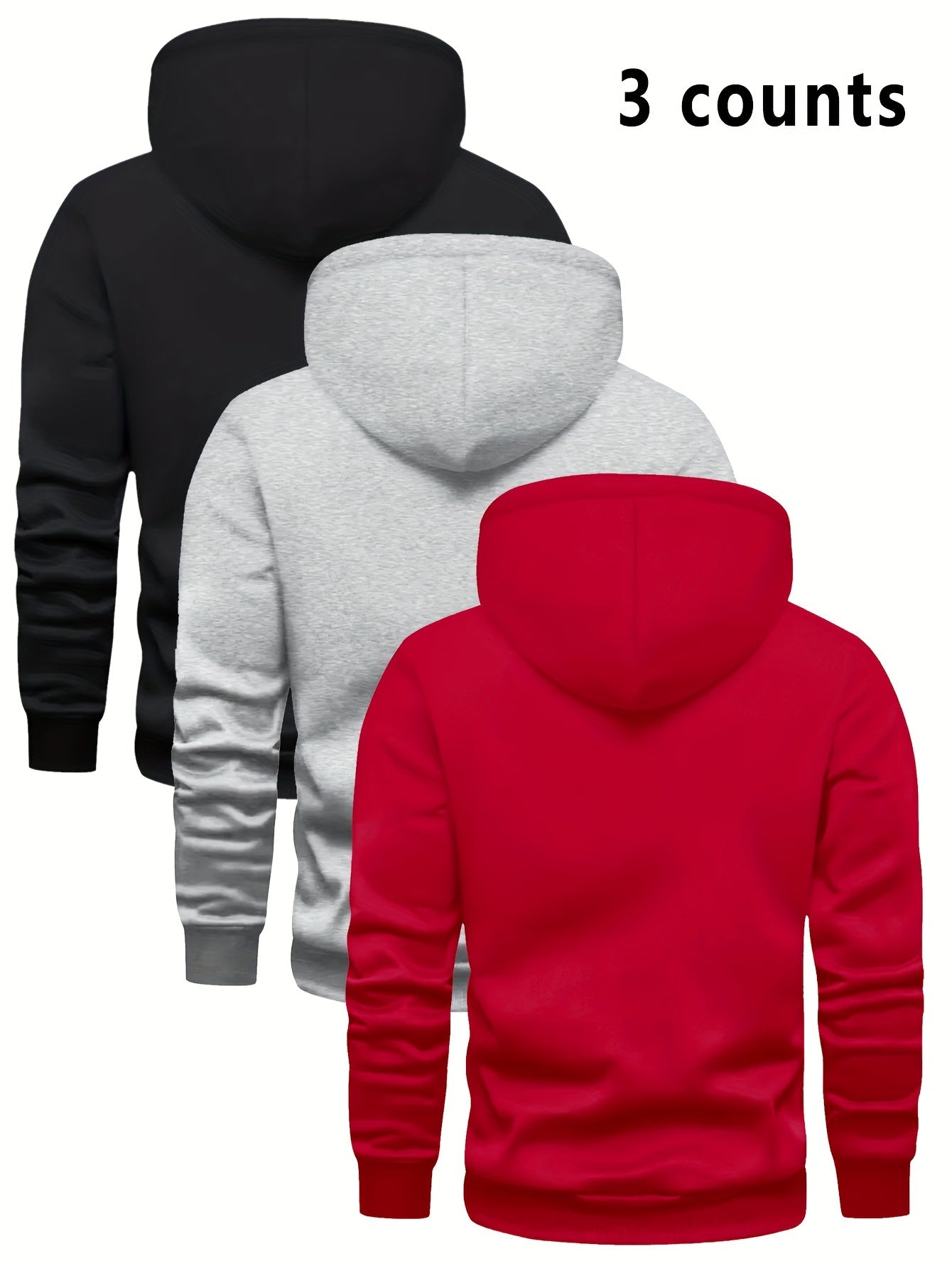 Velvet Hooded Sweatshirt For Men Casual Pullover Hoodie