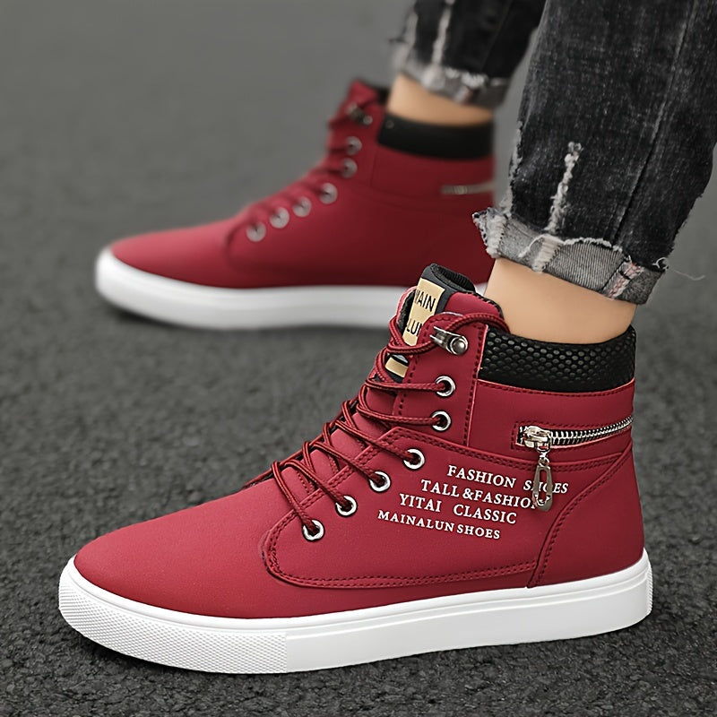 Mainalun Mens High Top Skateboard Shoes Durable Anti Skid