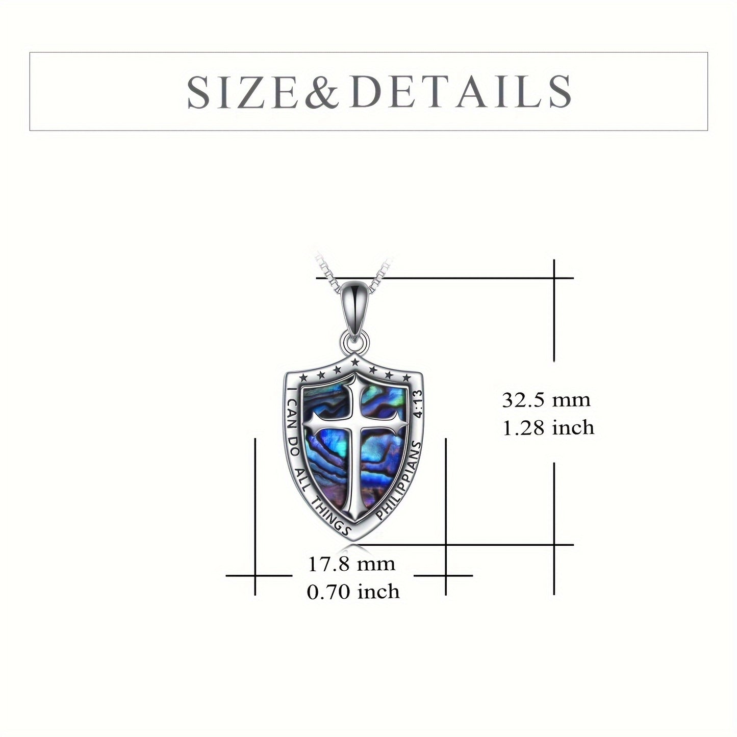 YFN Sterling Silver Cross Necklace Jewelry 18 Inch Plus 2 Inch