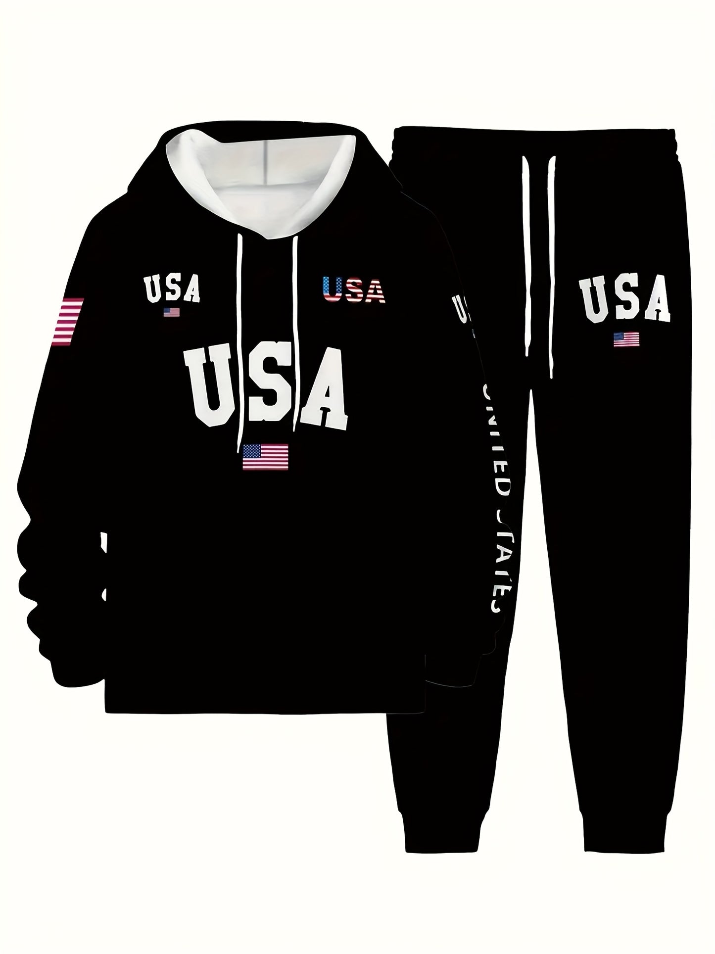 In His Divine Power Mens New York Printed Hoodie Tracksuit