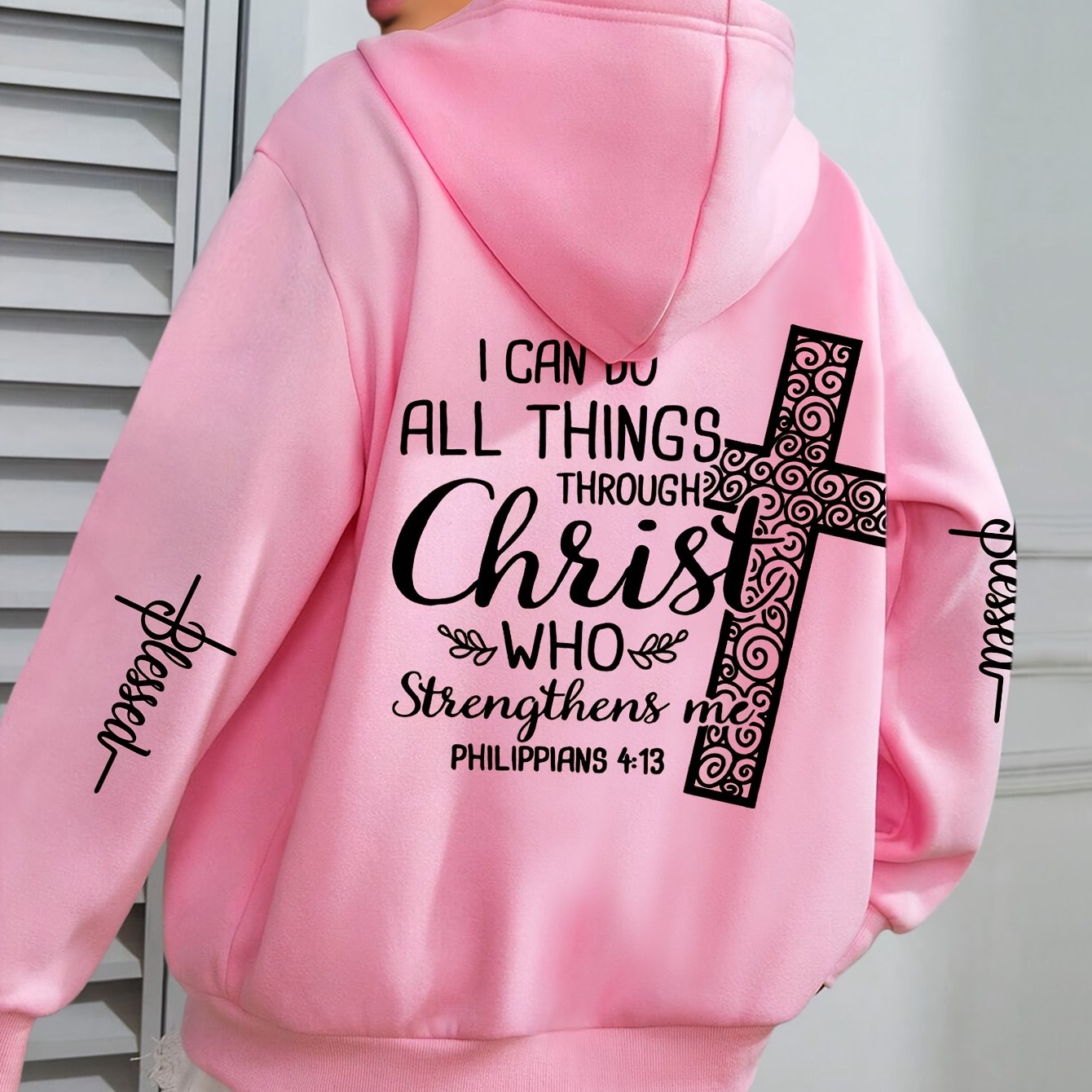 IHDP Inspirational Christ Hoodie For Women Front Pocket