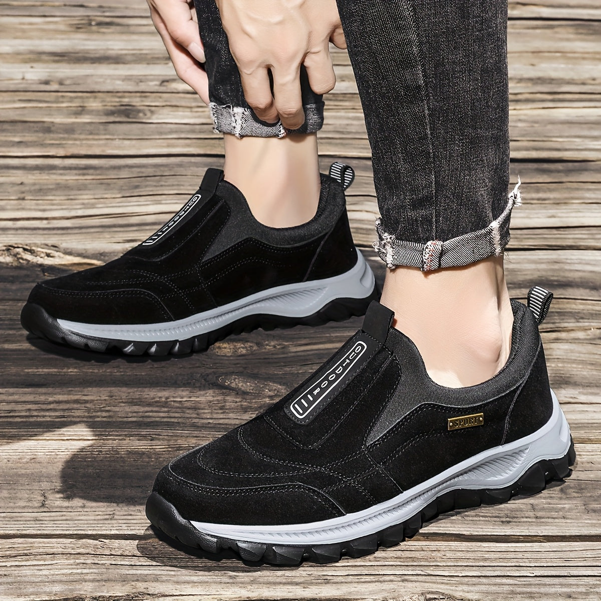 Casual Men Slip On Sneakers Round Toe EVA Comfortable