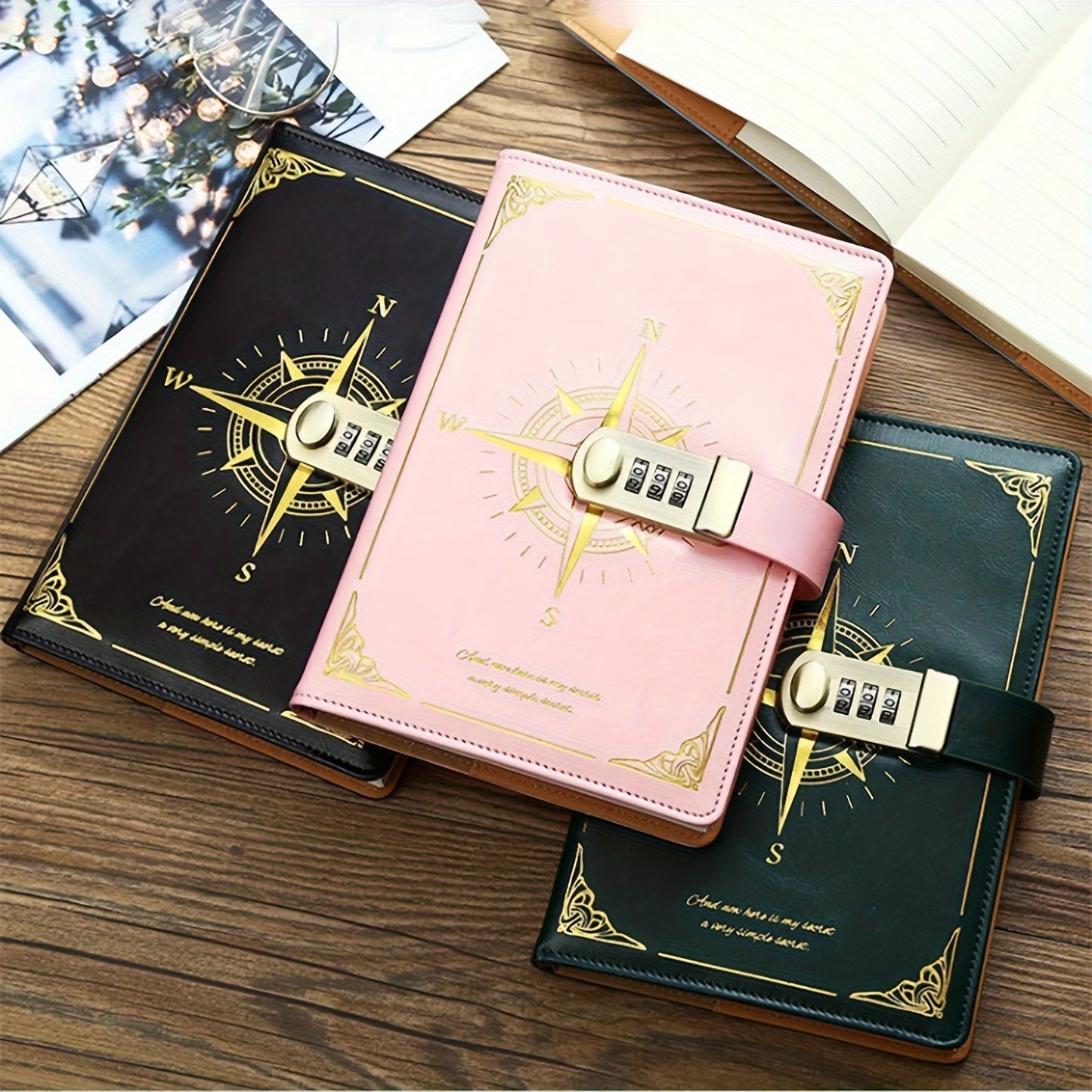 Retro Password Diary With Lock For Girls And Women