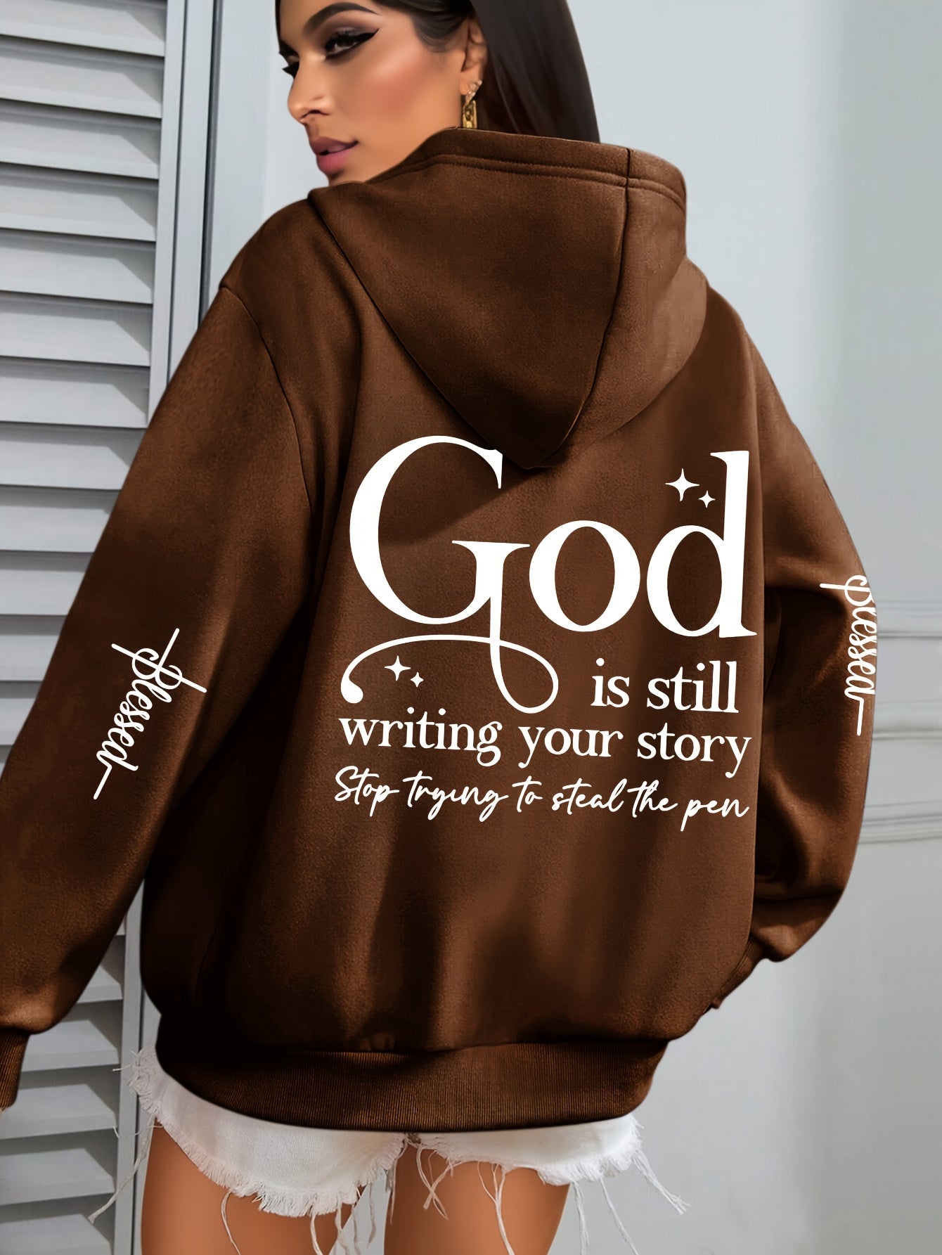GOD Slogan Hoodie Pullover Hooded Sweatshirt Casual IHDP