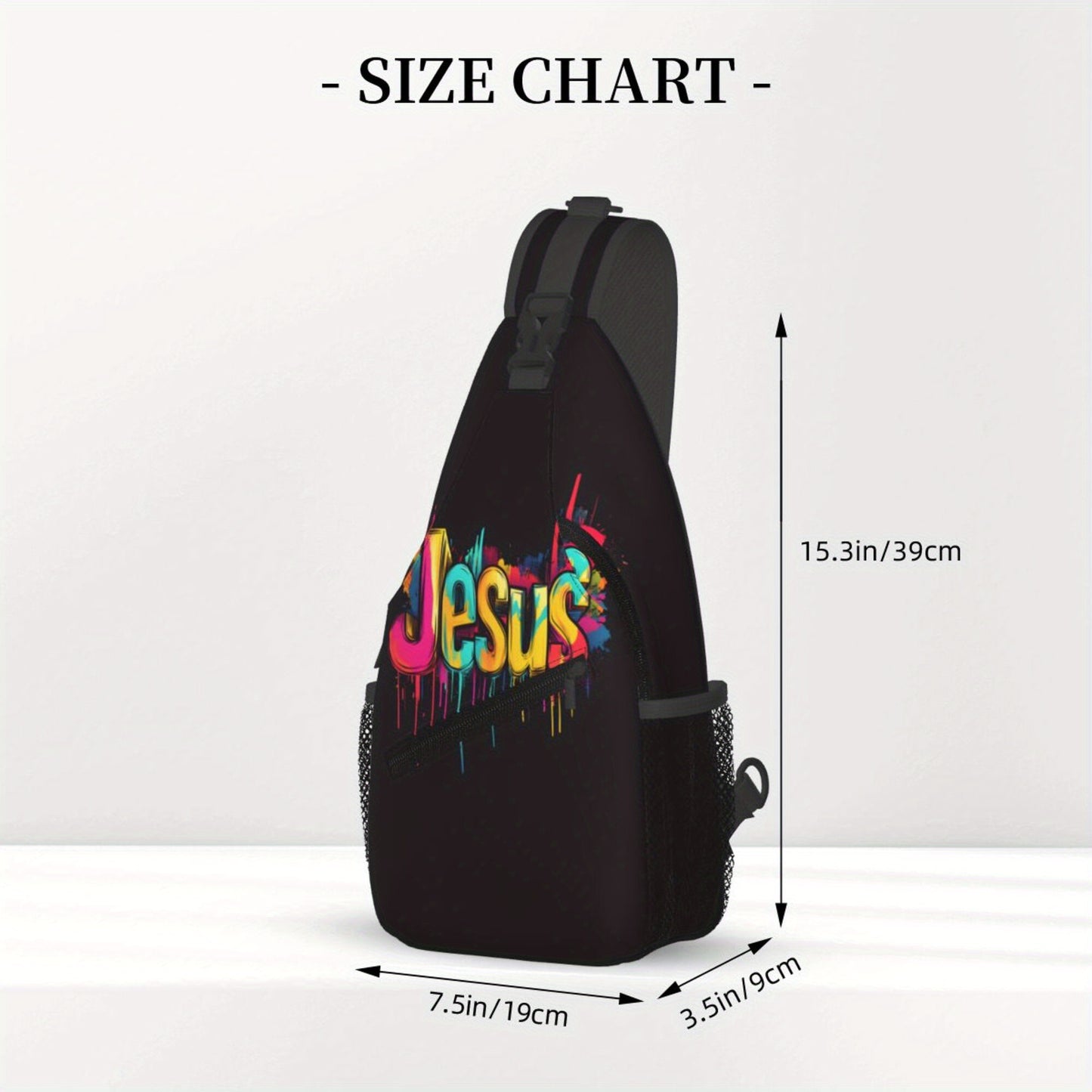 In His Divine Power Jesus Art Crossbody Bag Graffiti