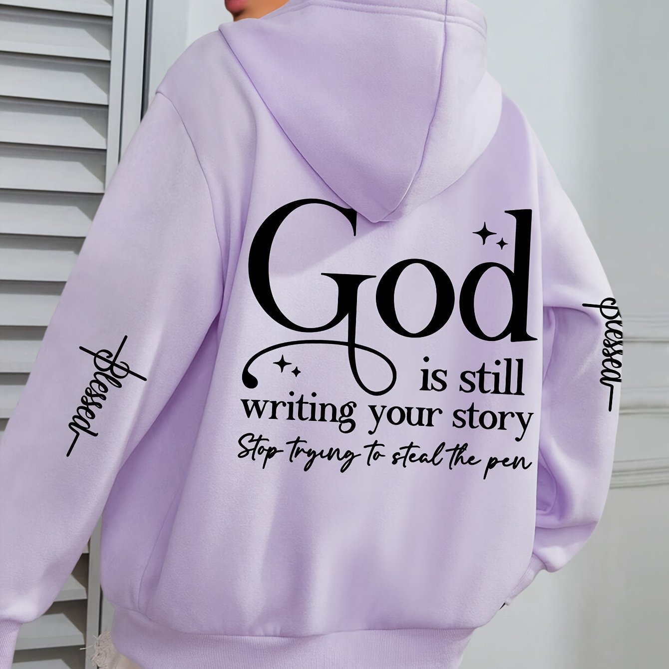 GOD Slogan Hoodie Pullover Hooded Sweatshirt Casual IHDP