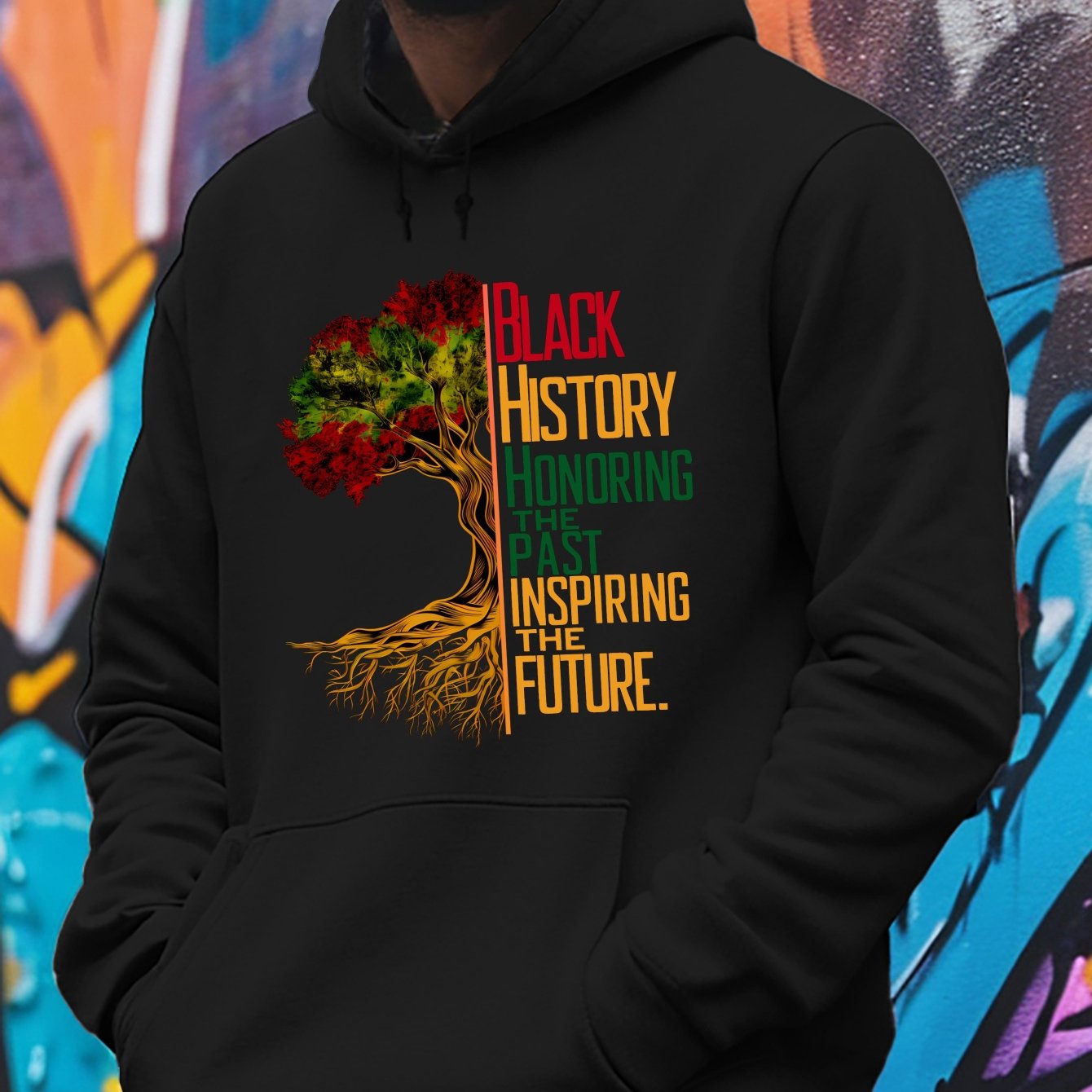 Honoring History Graphic Mens Long Sleeve Cozy Hoodie