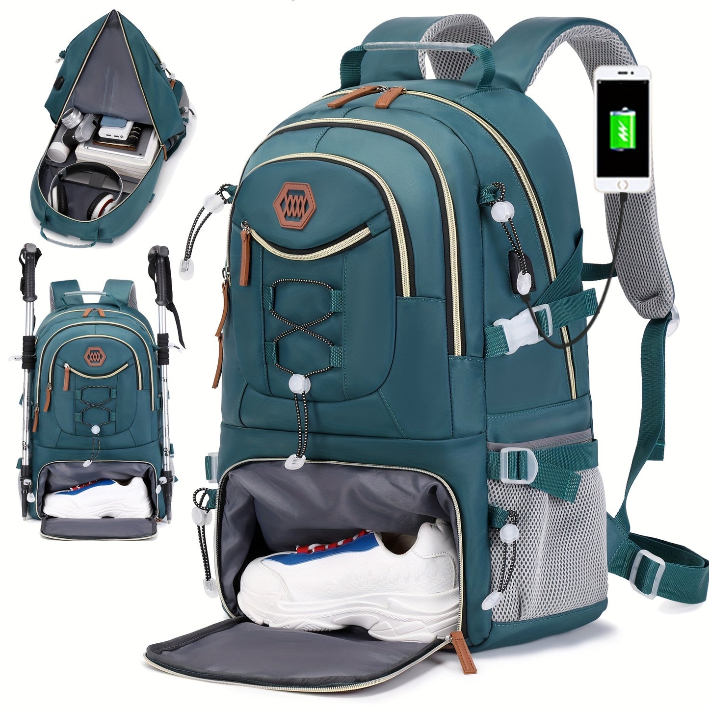 Dur Travel Backpack with Laptop Compartment and USB Port