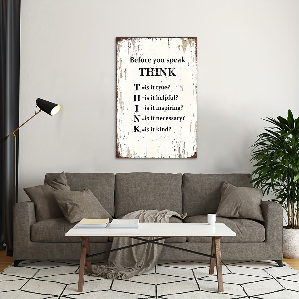 Motivation Quotes Wooden Framed Canvas Painting Wall Decor