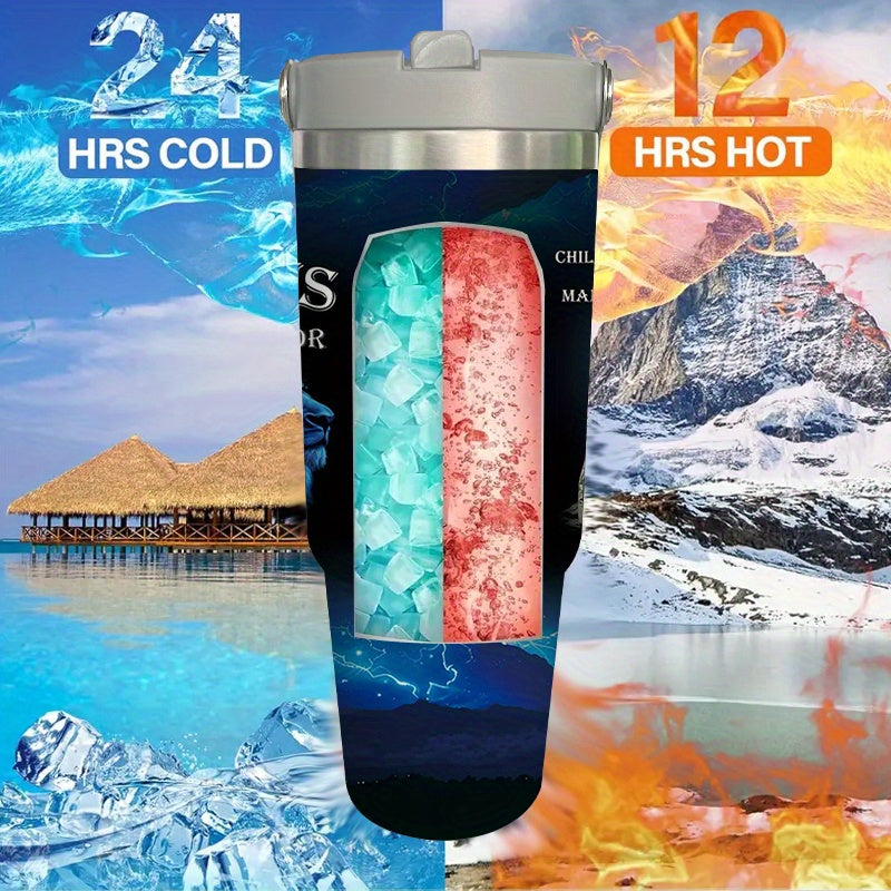 30oz Stainless Steel Travel Outdoor Portable Insulated Coffee Cup,