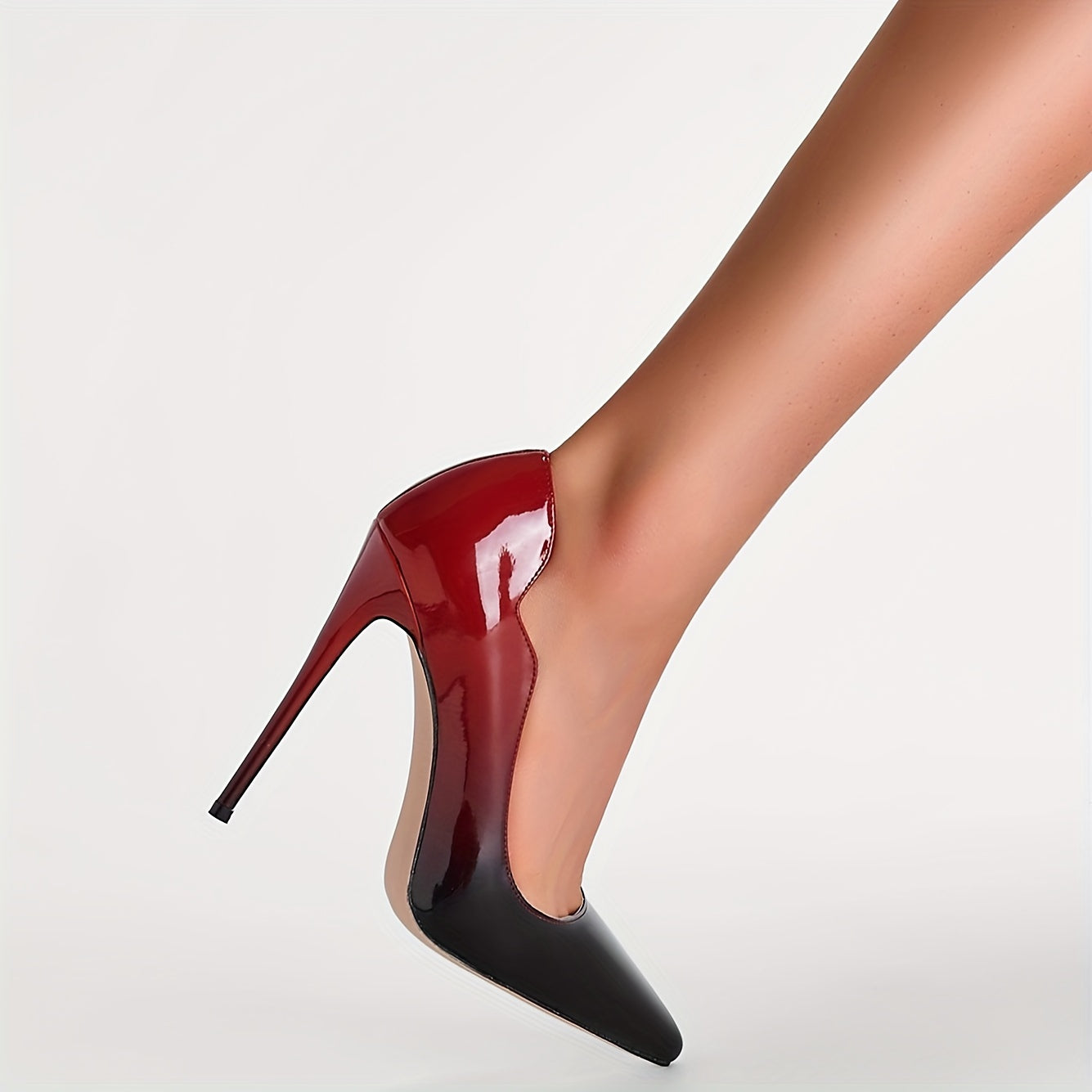 Elegant Gradient Super High Heels Fashionable Pointed Toe Stiletto