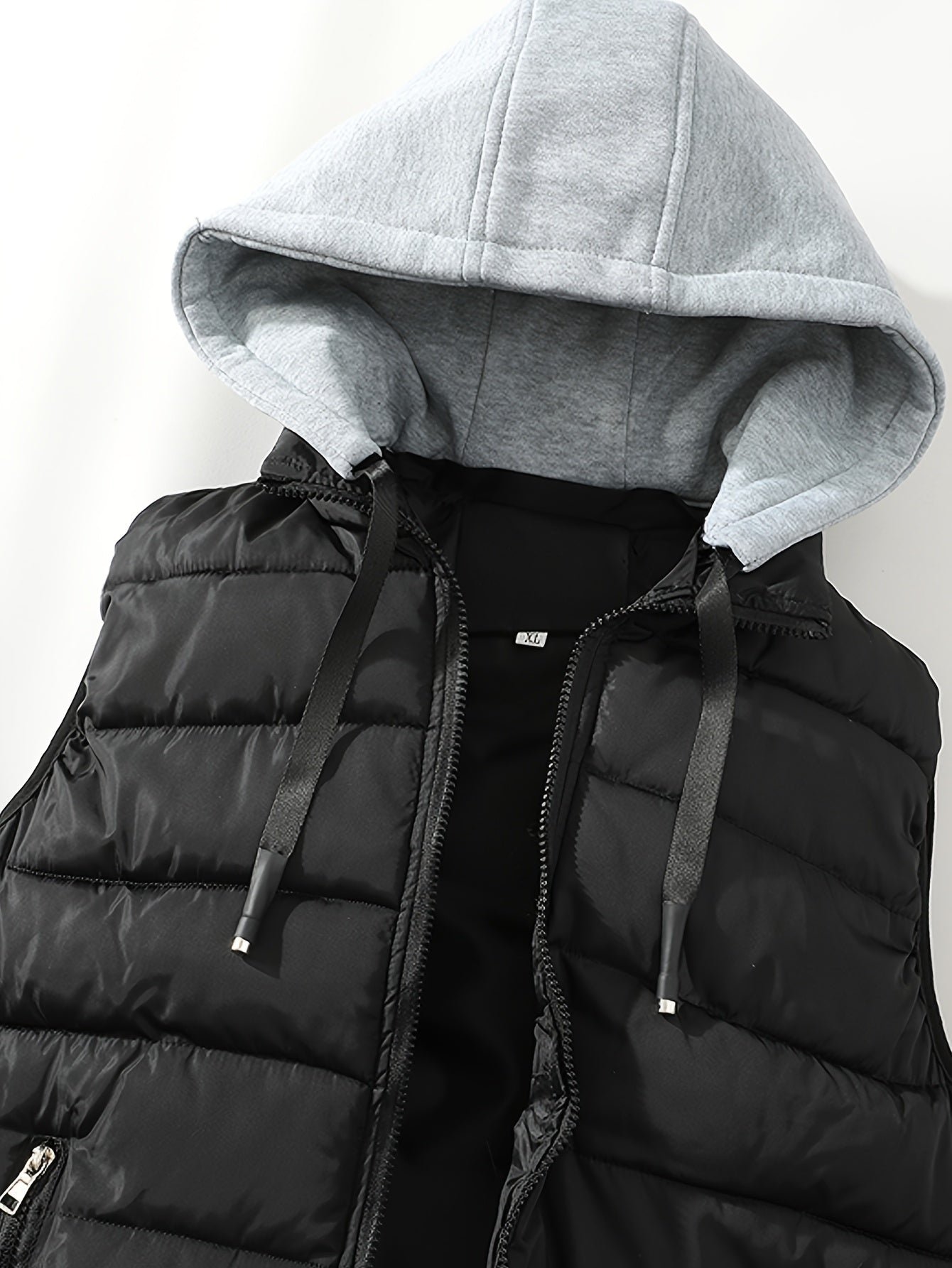 Stylish Men's Hooded Vest Solid Color Warm Thick Casual for Autumn and Winter