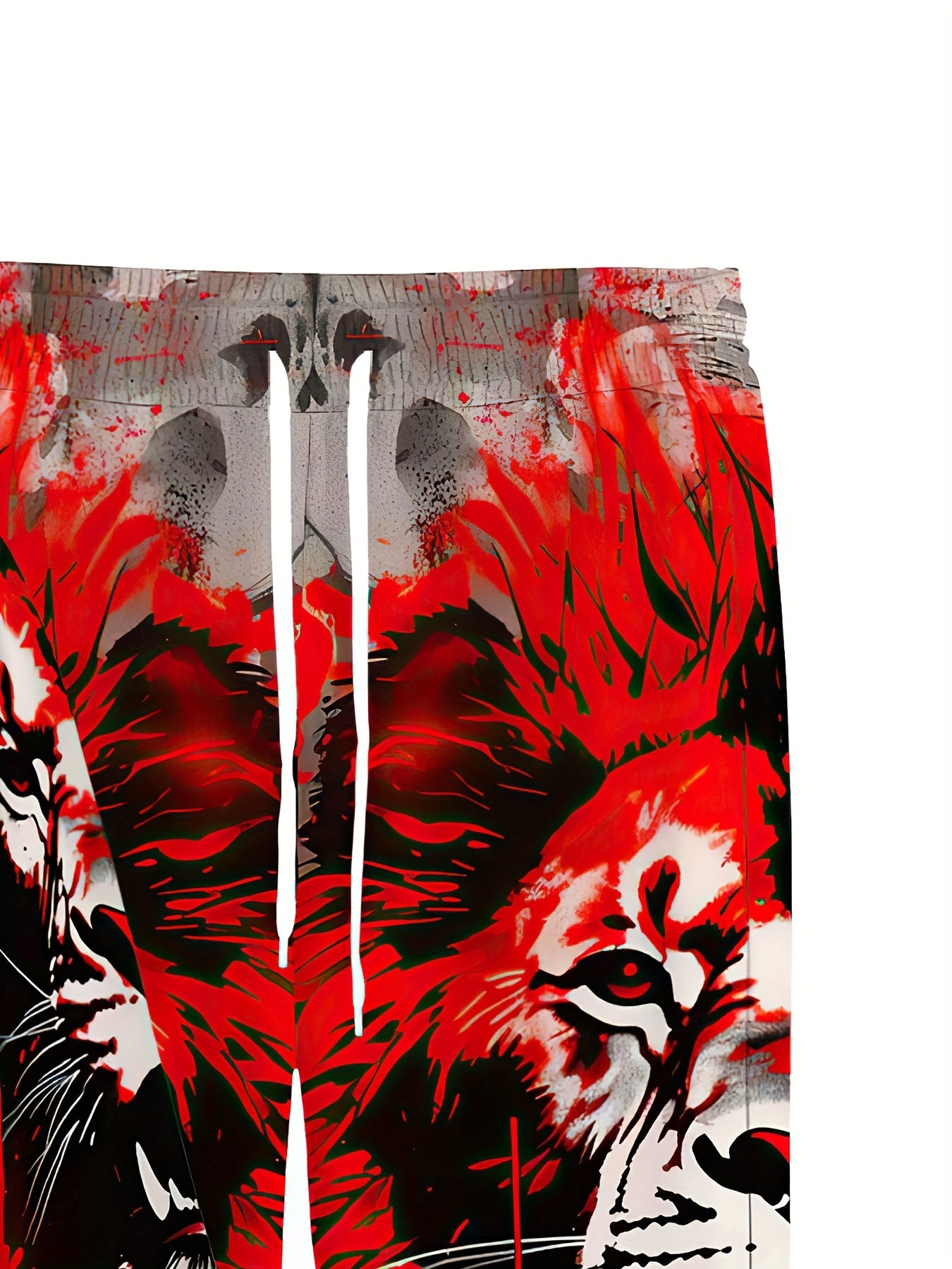 Divine Power Lion Print Hooded Sweatshirt And Joggers Set