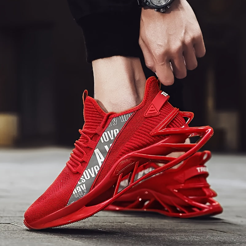 Men Running Shoes Breathable Mesh Upper Non Slip Outsole