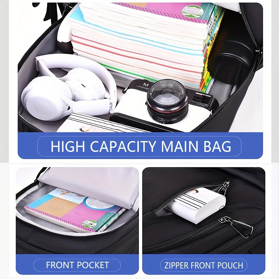 Casual Backpack With Large Capacity For School Travel