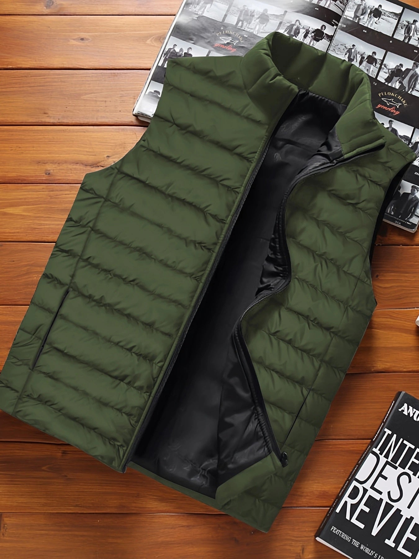 Lightweight Windproof Mens Sleeveless Padded Vest For Hiking