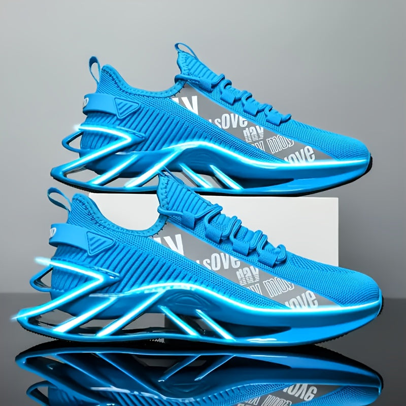 Men Running Shoes Breathable Mesh Upper Non Slip Outsole