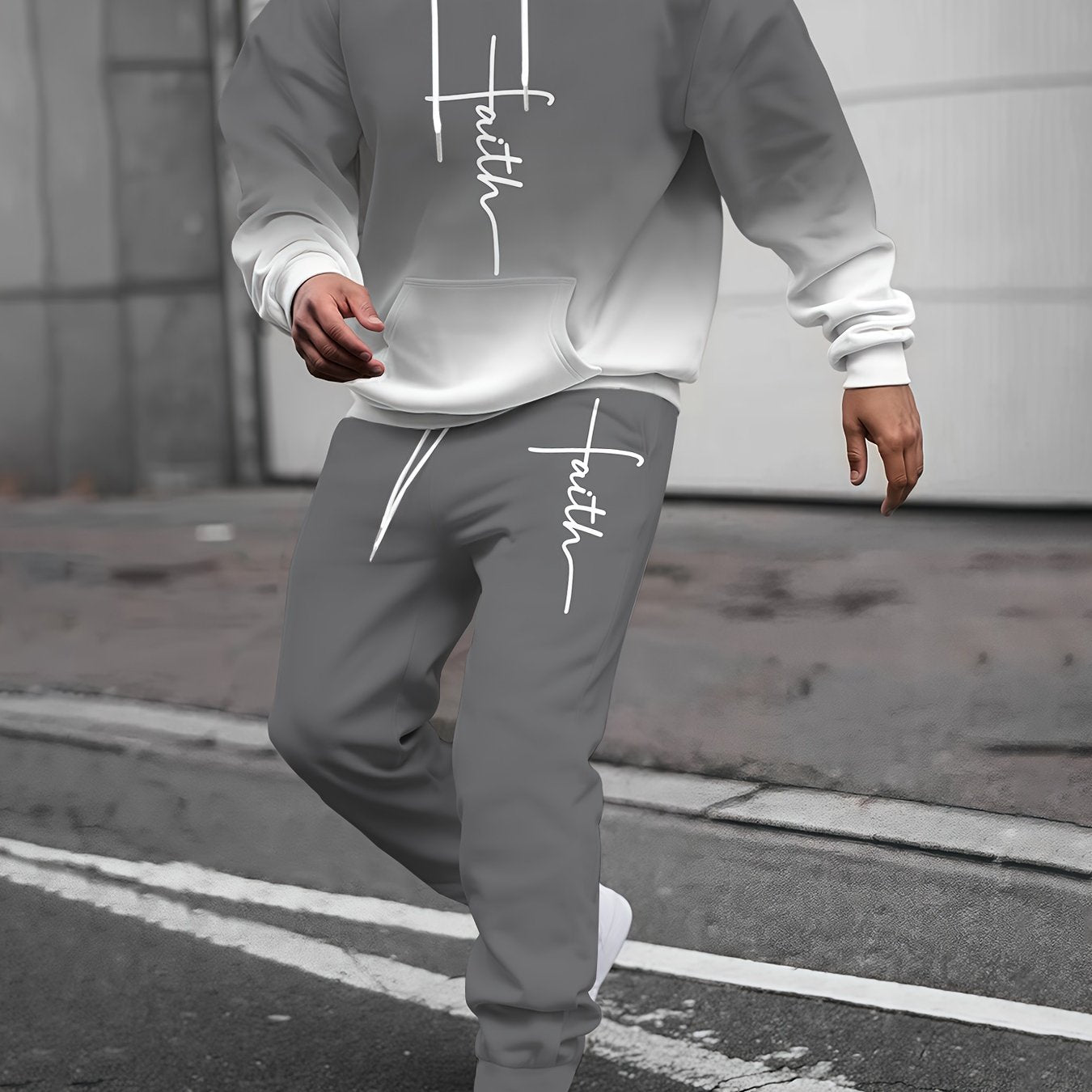 Mens Womens Casual Two Piece Hoodie Set