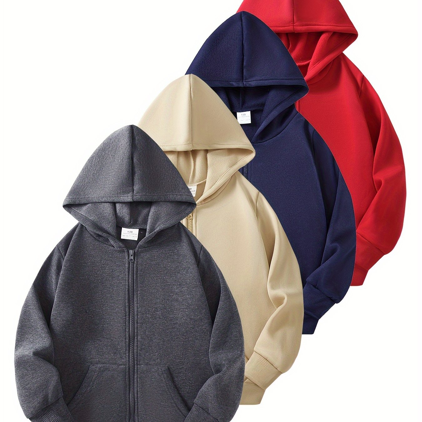 Divine Power Boys Zippered Hoodies Long Sleeve Pack