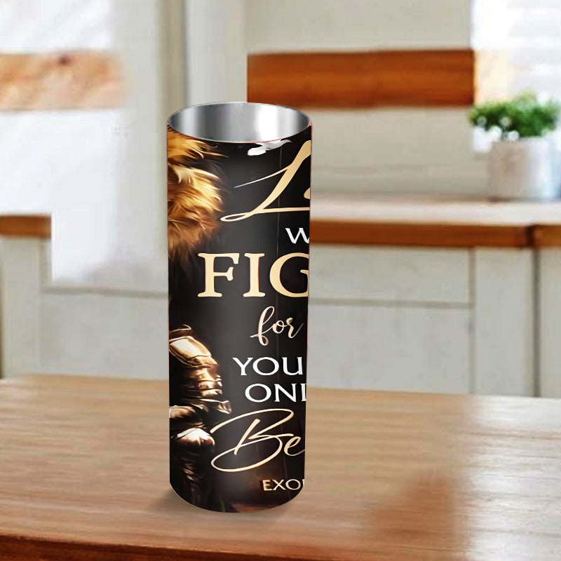 20oz Stainless Steel Thermos Cup - Double-Wall Insulated Coffee Mug with Lid & Straw, Exodus 14:14