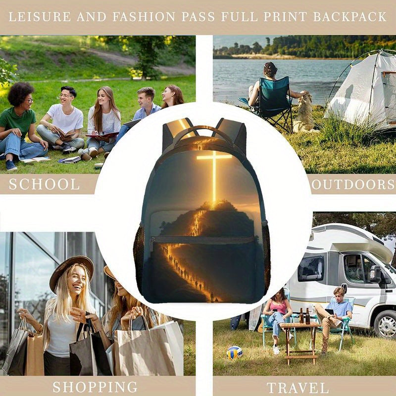 Lightweight Jesus Cross Backpack Foldable Travel Daypack