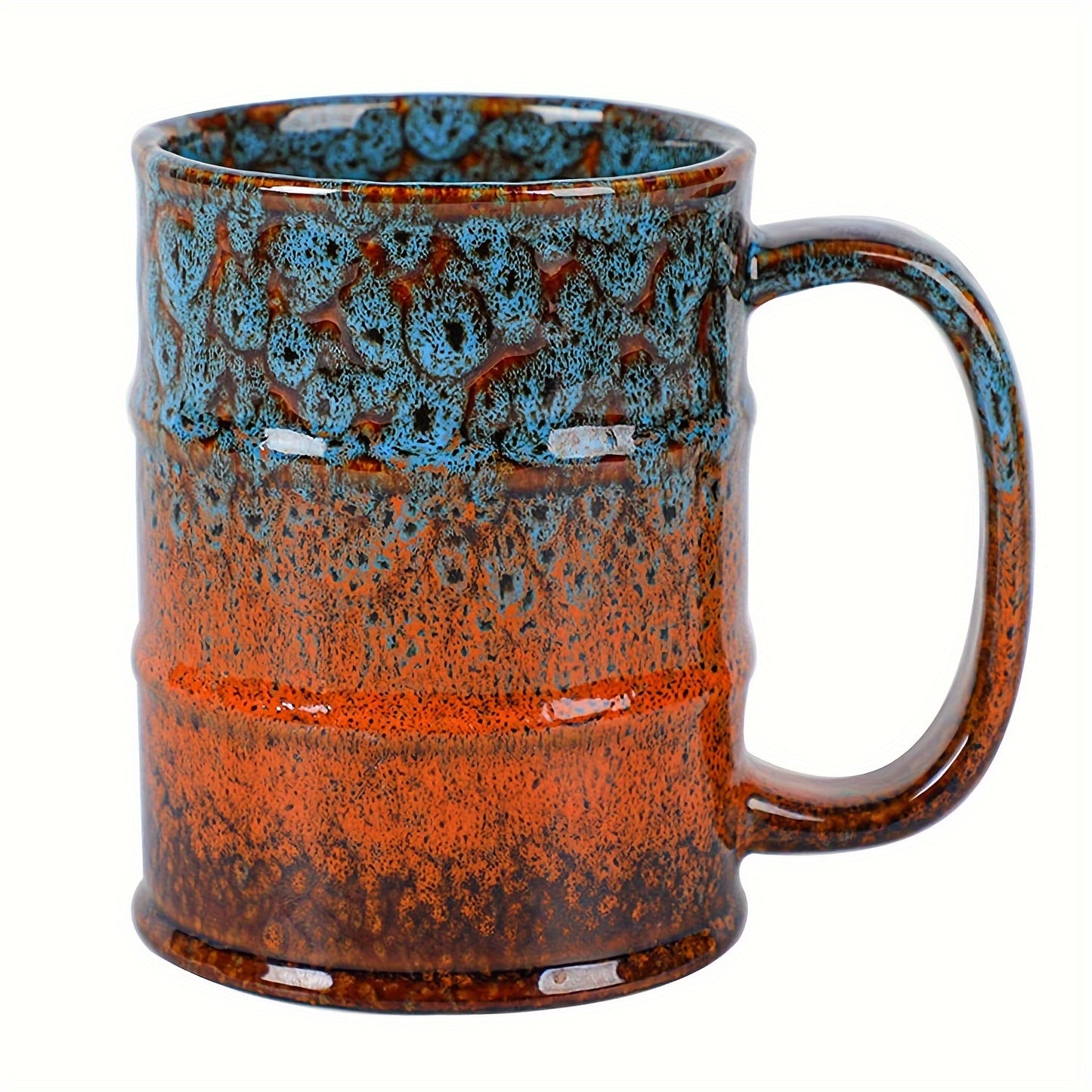 Ceramic Colorful Coffee Mug, 600ml Large Capacity, Insulated