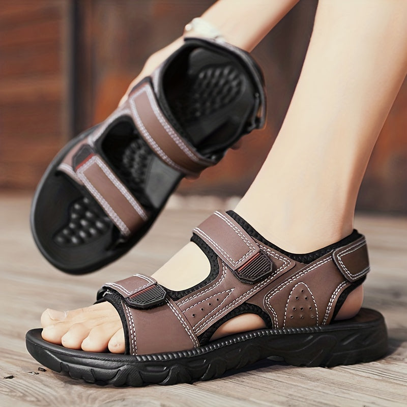 Divine Power Non Slip Mens Summertime Sandals PU PVC