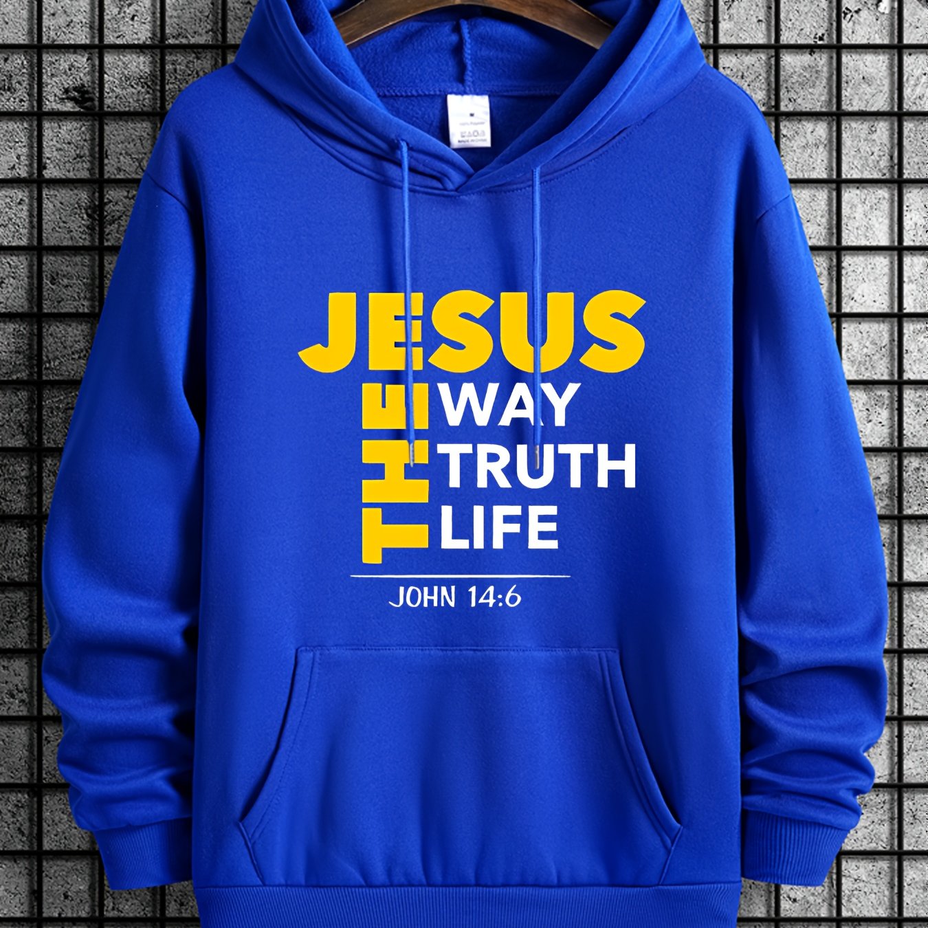 Mens Jesus Way Truth Life John 14 6 ComfortPulloverHoodie