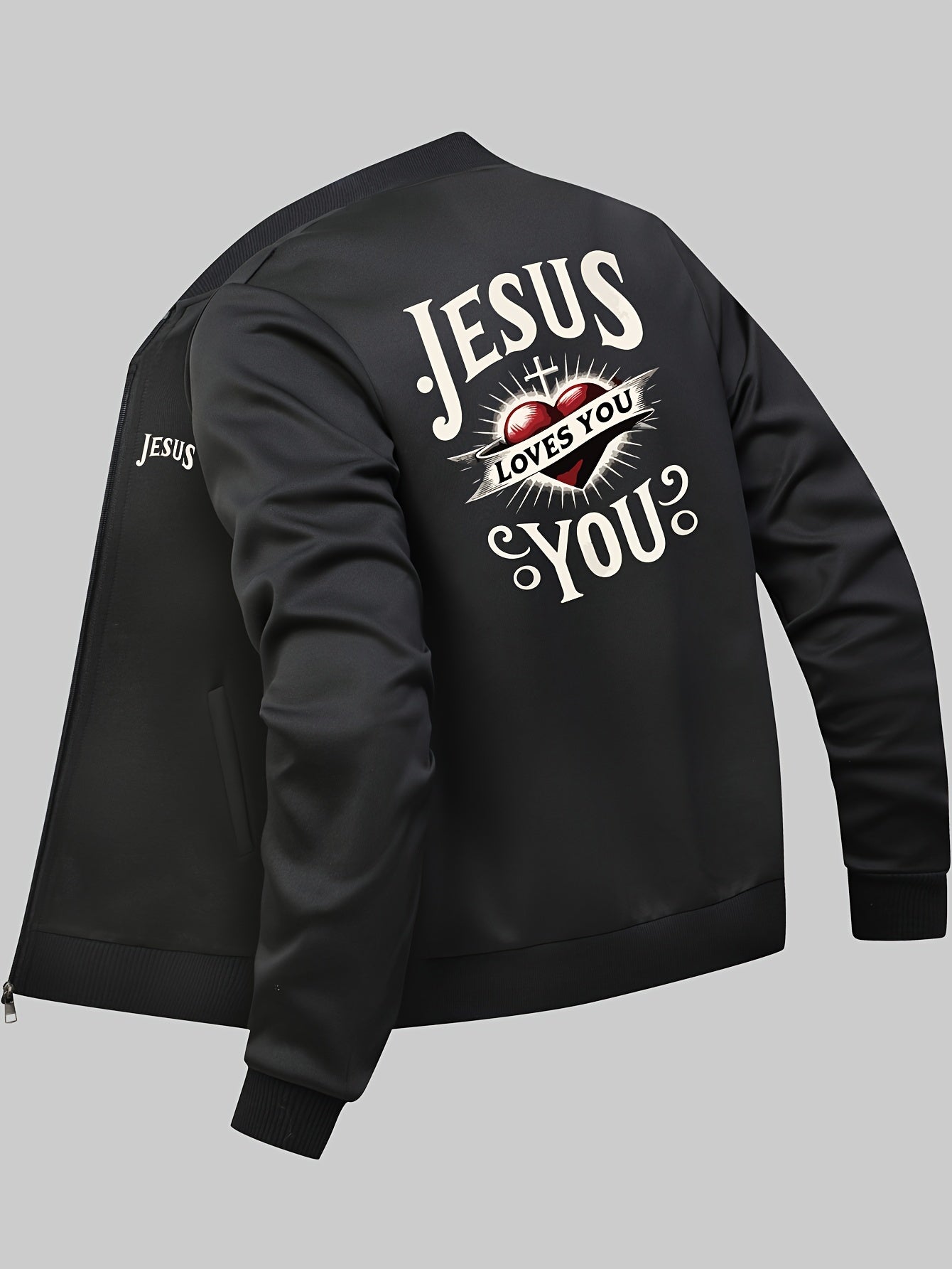 Mens Zip Up Baseball Collar Jacket Regular Fit Outerwear