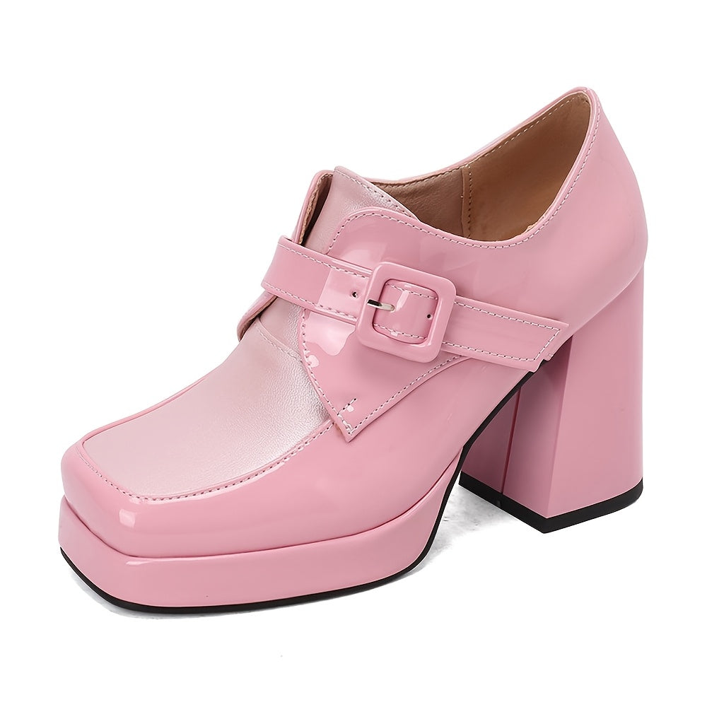 Elegant Women's Slip On Loafer Shoes Square Toe All Season Rubber Sole