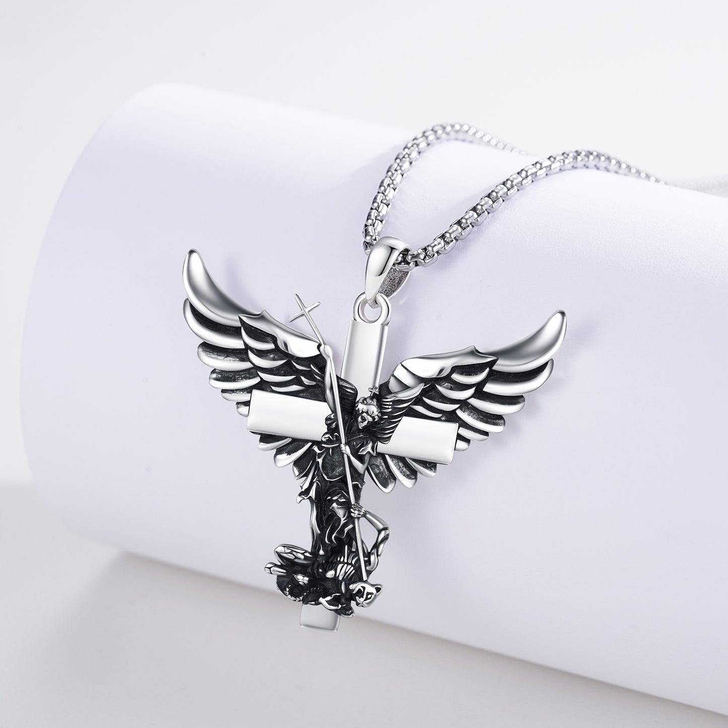 St Michael Necklace 925 Sterling Silver