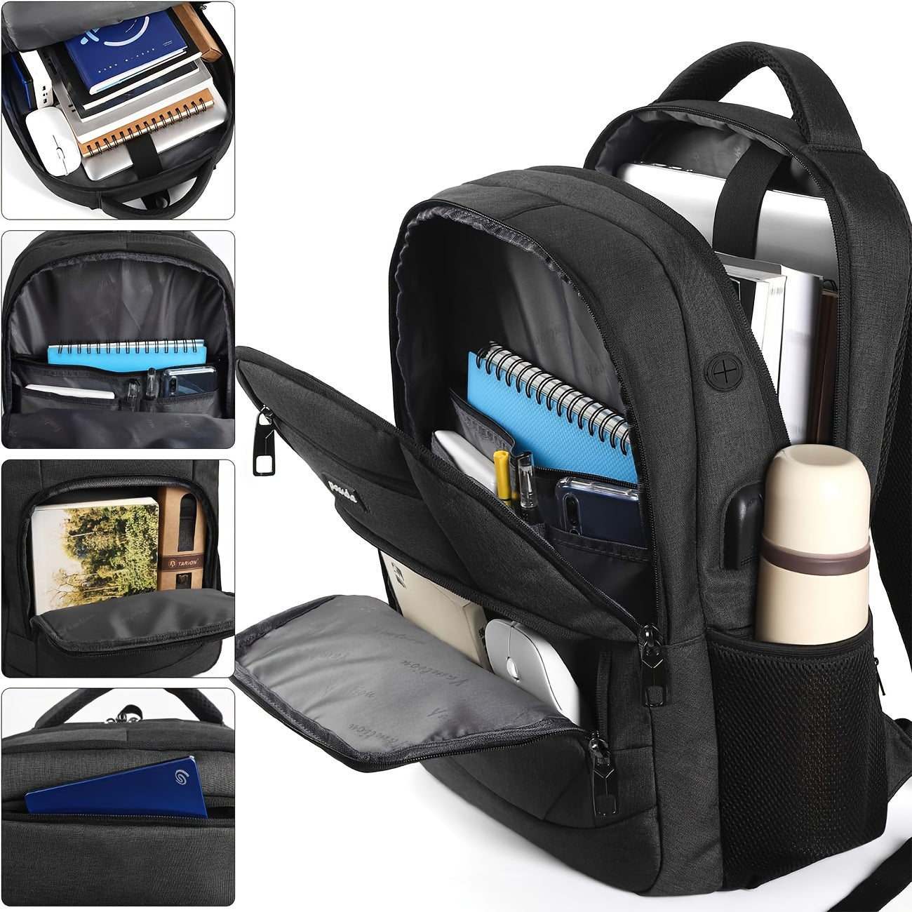 Laptop Backpack With USB Charging Port For Travel Everyday