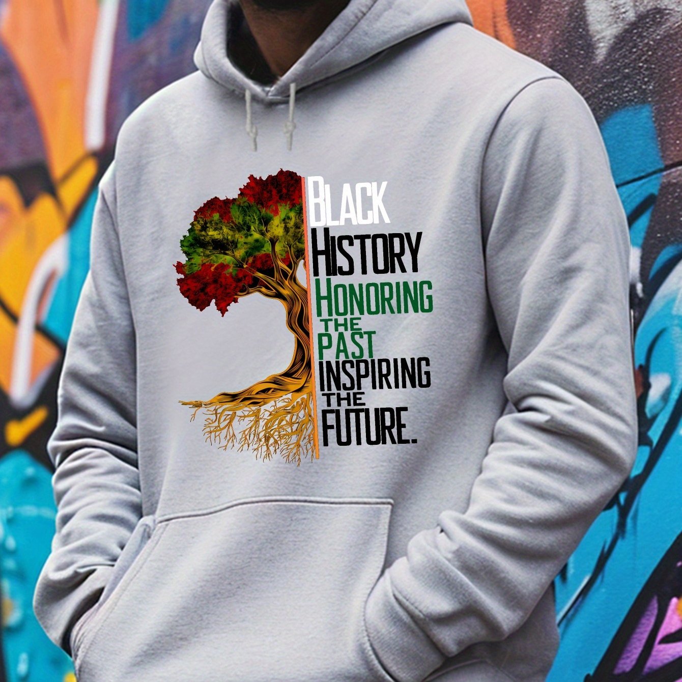 Honoring History Graphic Mens Long Sleeve Cozy Hoodie