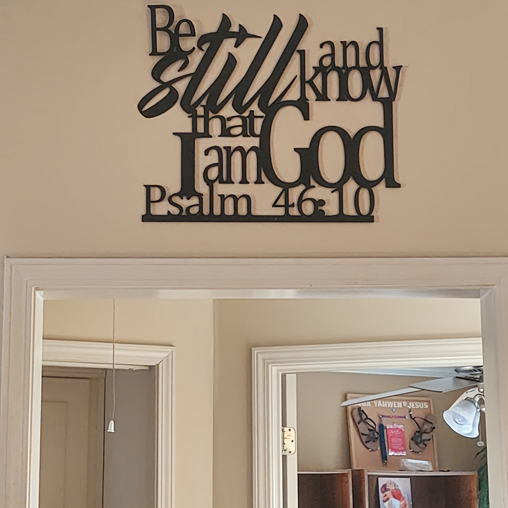 1pc Bible Verse Sign Metal Wall Art Decor