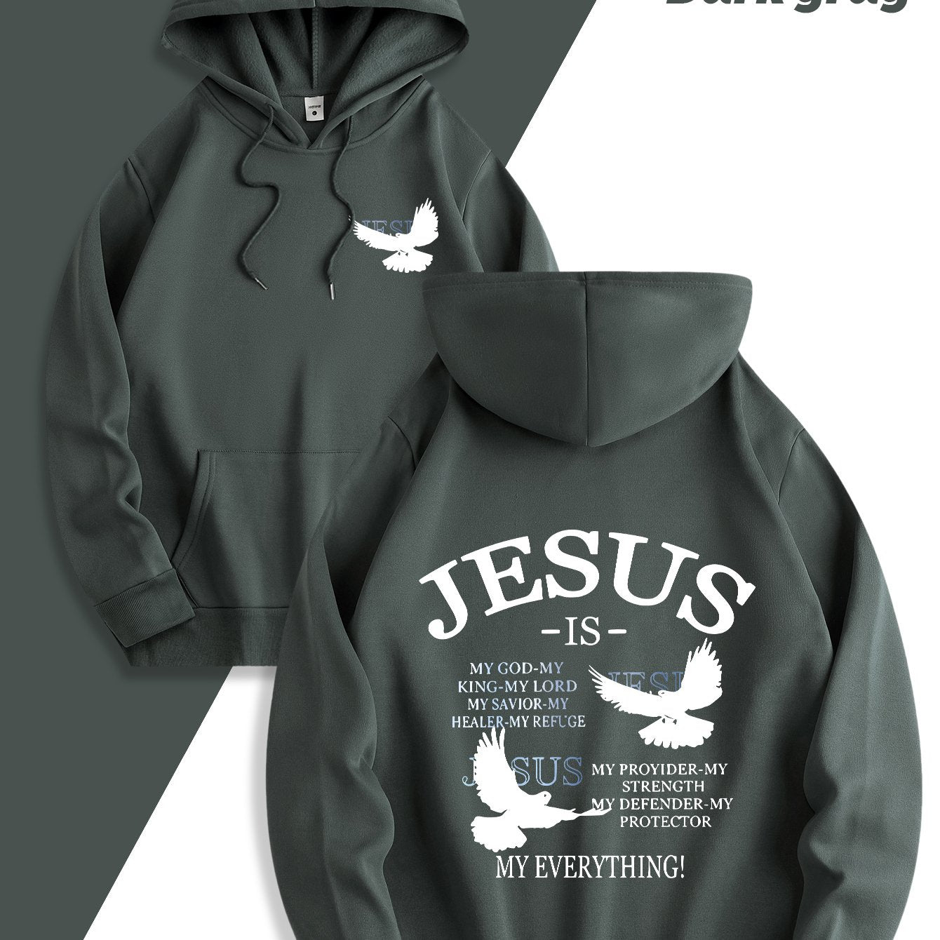 Divine Power Jesus and Dove Graphic Hoodie Unisex Gift