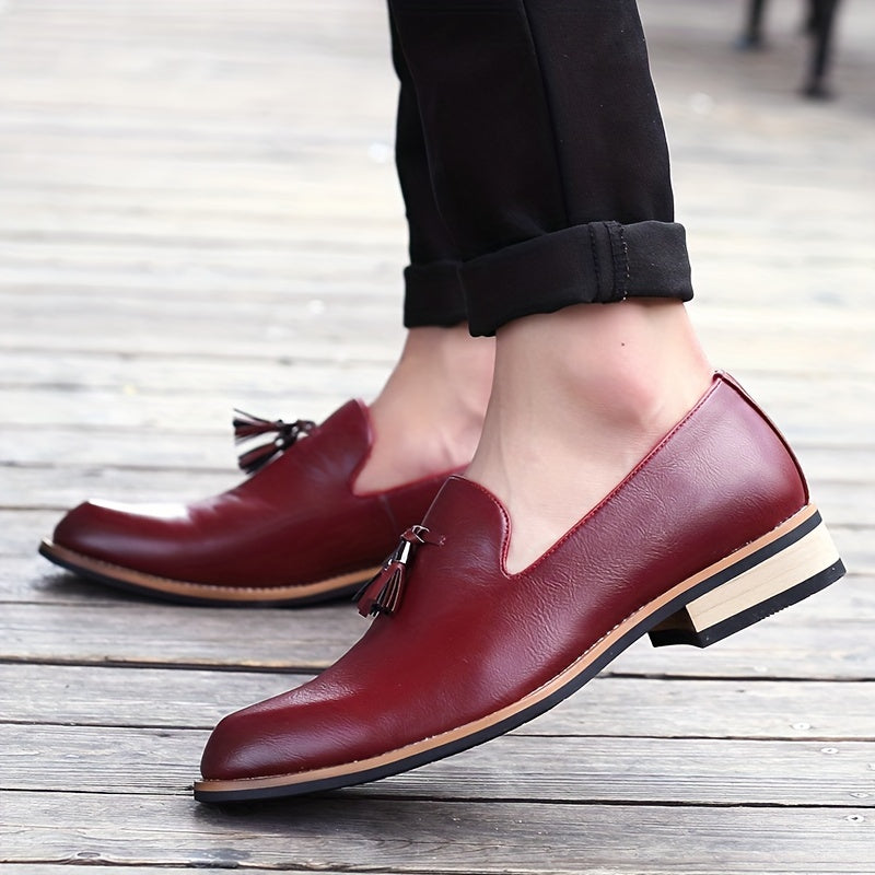 Mens Slip On Tassel Loafers For Weddings And Parties