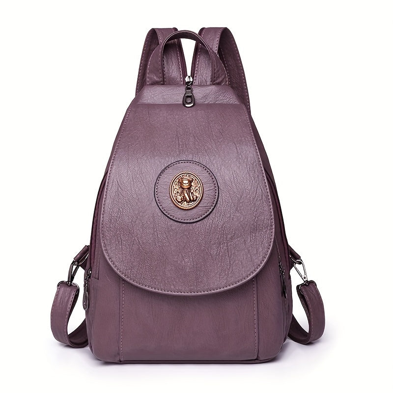 Taole Rabbit Vintage Faux Leather Backpack For Daily Use