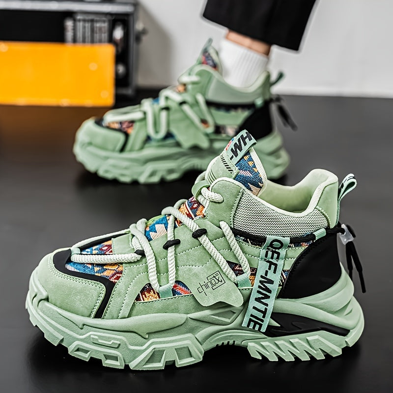 Versatile Mens High Top Casual Shoes Trendy Street Sneakers