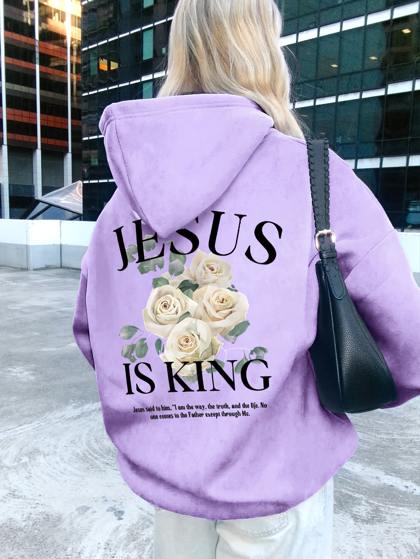 Inspirational Hoodie Faith Is King Polyester Long Sleeve
