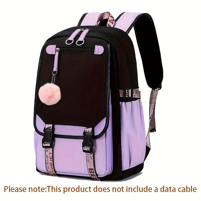 Lightweight Oxford College Style Backpack For Teenagers