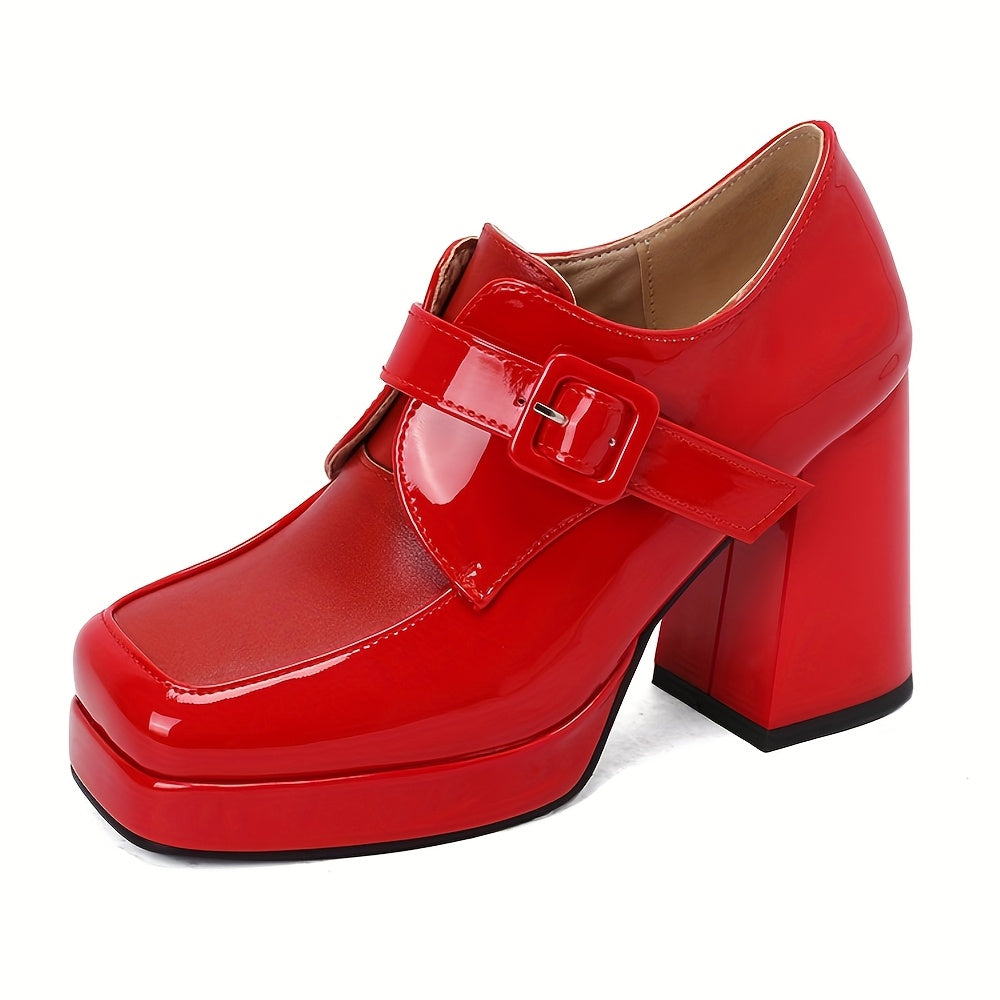 Elegant Women's Slip On Loafer Shoes Square Toe All Season Rubber Sole