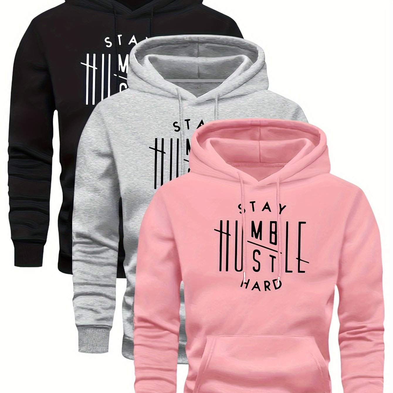 Velvet Hooded Sweatshirt For Men Casual Pullover Hoodie